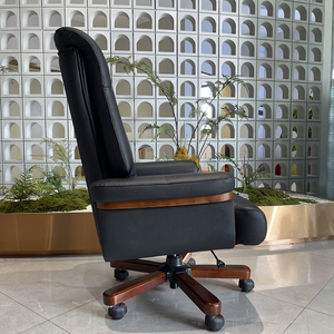 Silla de Oficina Ejecutiva Giratoria de Diseño <span class=keywords><strong>Italiano</strong></span>, Respaldo Alto Ajustable, Cuero Sintético, Superventas - Product Image 2