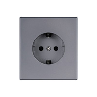 Enchufe de Pared Estándar Europeo Gris para Venta al por Mayor, 16A 250V, Montaje Empotrado, Panel de PC Suave al Tacto, Tomacorriente Doméstico