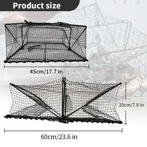 <span class=keywords><strong>Cage</strong></span> facile et pliable pour piège de pêche pour la pêche au crabe, aux crevettes et au homard - Product Image 4