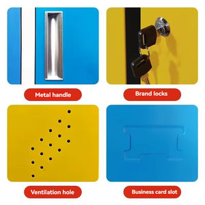 Casier en acier à 6 portes avec barre suspendue, serrure à clé à <span class=keywords><strong>induction</strong></span>, pour rangement de chaussures et vêtements, modèle 2026, assemblé en salle de sport - Product Image 6