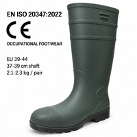 Bottes de pluie professionnelles en PVC personnalisées EN ISO 20347 avec doublure en nylon antibactérien pour l'agriculture, le jardinage, la pêche – Vente en gros