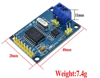MCP2515 modul Bus BISA Modul SPI penerima untuk 51 MCU lengan pengontrol DC 5V SPI resistor kontrol antarmuka