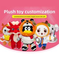 Jouets en peluche personnalisés à logo, animaux en peluche mignons en forme d'animaux, poupées en peluche – Vente chaude