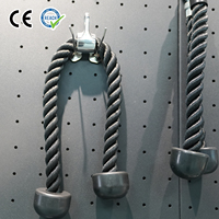 VIGFIT Ensemble d'accessoires pour machine à câble en acier robuste, poignées de traction dorsale et corde triceps, équipement de fitness pour musculation