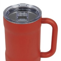 Mug isotherme à double paroi avec poignée, en acier inoxydable, couvercle sans BPA, vente en gros, couleur personnalisée, OEM