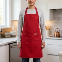 Tablier de cuisine personnalisé en polyester pour hommes, avec bretelles réglables en métal, pour adultes