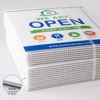 Panneaux de jardin personnalisés en Coroplast imprimés UV, panneaux en plastique ondulé pour la décoration paysagère extérieure
