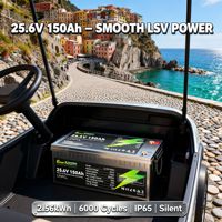 Baterai LiFePO4 25.6V 24V 150Ah Deep Cycle untuk Solar RV Marine