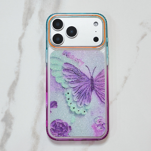 <span class=keywords><strong>Cover</strong></span> per Telefono con Glitter <span class=keywords><strong>Rosa</strong></span> Brillante e Farfalle Sfumate da 2.0MM per Apple <span class=keywords><strong>iPhone</strong></span> 18 <span class=keywords><strong>Pro</strong></span> <span class=keywords><strong>Max</strong></span> 13 14 15 16 Plus 17 Air - Product Image 5