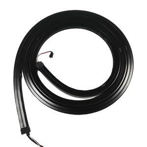 Lampu fleksibel <span class=keywords><strong>Neon</strong></span> LED RGBIC 12V/24V dengan kontrol pintar LED Digital tampilan atas luar ruangan silikon hitam - Product Image 2