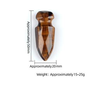 50mm liscio intaglio fatto a mano spada di cristallo pugnale figurina occhi di tigre nero ossidiana coltello a forma di pietra per la decorazione della casa - Product Image 6