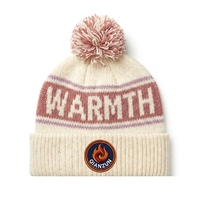 Bonnet d'hiver en tricot jacquard de haute qualité avec pompon, design acrylique, personnalisable avec votre logo brodé