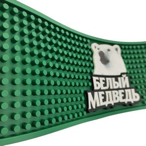 Custom Logo Silicone PVC Bar Mat Rubber Spill Pad Pub Runner Beer Rail Mat Drip Tray Non Slip Counter Mat Coaster Placemat - Product Image 3