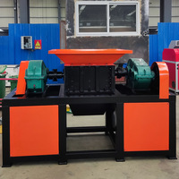 Déchiqueteuse de pneus industrielle automatique robuste à moteur GRS800 à double arbre pour déchets de métal allié et de plastique