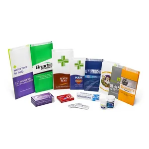 Logo personnalisé médical SOS vente au détail <span class=keywords><strong>pharmacie</strong></span> papier à emporter médicaments sacs de pilules Prescription blanc Kraft artisanat <span class=keywords><strong>pharmacie</strong></span> sac de livraison - Product Image 1