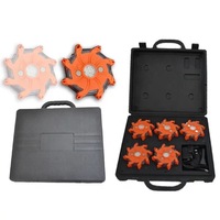Lot de 5 lampes éclairantes LED d'avertissement de route rechargeables synchronisées pour voiture camion chargeur AC DC LED lumières d'urgence stroboscopiques