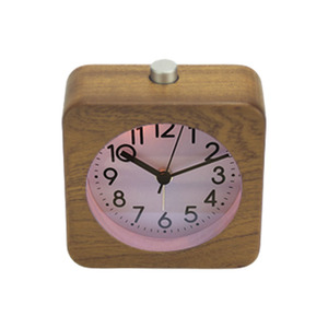 EMAF Horloge de table à aiguilles pour salon et salon Veilleuse Table de bureau en bois silencieuse Réveil analogique à quartz - Product Image 6