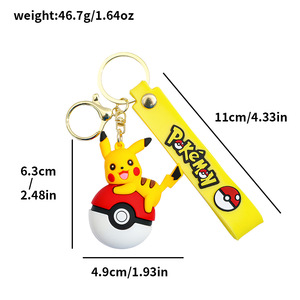 80 Tipos de Llaveros de Goma 3D de Anime Pokémon, Colgantes de PVC de Dibujos Animados, Pikachu, Gengar, Charmander, Eevee, Llavero de Silicona de Pokémon - Product Image 6