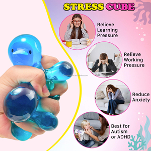 Squishy Stress Cube <b>Fidget</b> Toys for Adults Kids-Glow in the Dark Sensory Soft Toy EVA Material Autism Stress Relief Squeeze Ball - Product Image 4