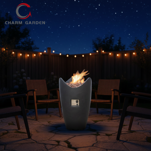 Le choix de l'<span class=keywords><strong>architecte</strong></span> : foyer à gaz en béton moderne - <span class=keywords><strong>table</strong></span> de foyer extérieur portable avec chauffage de 65000 BTU - Product Image 6