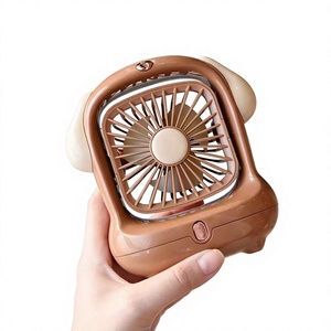 Petit <span class=keywords><strong>ventilateur</strong></span> de bureau à trois vitesses rechargeable par USB en forme de <span class=keywords><strong>chien</strong></span> de dessin animé pour une utilisation en extérieur dans une <span class=keywords><strong>voiture</strong></span> de camping-car avec boîte - Product Image 1
