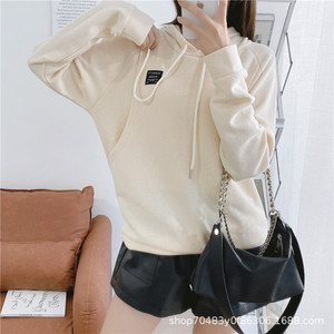 <span class=keywords><strong>Sweat</strong></span>-shirt d'allaitement en coton avec capuche à fermeture PULLOVER qui s'ouvre des deux côtés pour un allaitement facile - Product Image 3