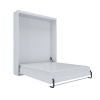 Lit escamotable escamotable escamotable avec cadre en bois pour petits appartements