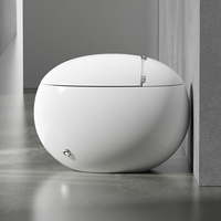 WC intelligent haut de gamme, de forme ronde, de haute qualité, moderne, à poser au sol, avec télécommande, de forme ovale, WC intelligents de luxe