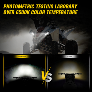 Para <span class=keywords><strong>Yamaha</strong></span> ATV <span class=keywords><strong>Raptor</strong></span> <span class=keywords><strong>700</strong></span> Conjunto de faros delanteros LED Hi/Lo Beam White Halo Proyector Faros - Product Image 4