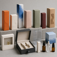 Flacon compte-gouttes haut de gamme, carton pliable, carton couché mat, insert intérieur protecteur, écologique, recyclable, sérum pour le visage