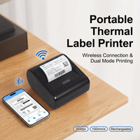 Imprimante d'étiquettes thermiques sans encre ZY-M331B 3 pouces, mini-imprimante de reçus et de factures pour la maison et le bureau, imprimante d'étiquettes de codes-barres sans encre