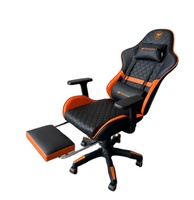 Chaise de direction à dossier haut Cougar, design camouflage, extensible, pliable, en cuir synthétique enveloppant le corps, mousse épaisse, acier inoxydable