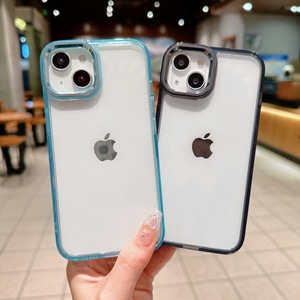 <span class=keywords><strong>Nouvelle</strong></span> conception, bordure colorée, coque de téléphone transparente en TPU antichoc avec support pour carte, é<span class=keywords><strong>tui</strong></span> à rabat pour 15 Pro Max - Product Image 4