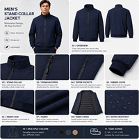 Veste Urbaine Zippée pour Homme, Broderie 3D, Coupe Oversize, Unie, Épaisse, Coupe-Vent, Respirante, pour Activités Hivernales en Extérieur