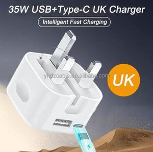 New Foldable UK <b>Plug</b> 35W <b>Smart</b> Charger USB-A and Type-C Ports with Dynamic Power Distribution - Product Image 5
