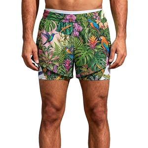 Pantalones Cortos Deportivos Ligeros de Verano para Hombre, de Secado Rápido, con Forro de Malla, Ropa Deportiva Holgada, con Estampado para Gimnasio, Playa y Vacaciones - Product Image 1