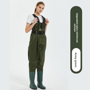 Nylon ngoài trời PVC câu cá <span class=keywords><strong>waders</strong></span> với khởi động không thấm nước và thoáng khí ngực loài wader quần áo - Product Image 2