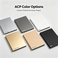 Panneau composite en aluminium et plastique entièrement personnalisé, revêtement UV, résistant aux rayures, matériau de construction, panneau mural