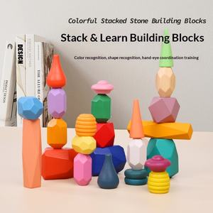 Juguete Educativo de Madera Montessori, Piedras Apilables, Bloques de Construcción de Madera para Equilibrio, Juguetes para Niños de 3 a 6 Años - Product Image 3