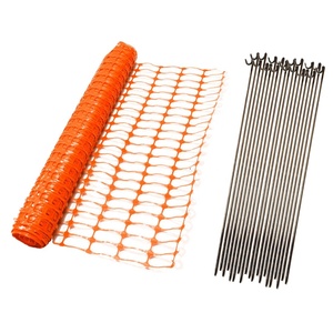 Red de seguridad de plástico naranja altamente visible de 50m multiusos para advertencias - Product Image 2
