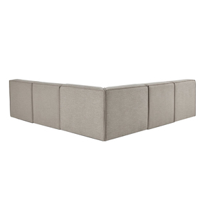 Juego de sofá Seccional de Tela <span class=keywords><strong>Gris</strong></span> moderno <span class=keywords><strong>reclinable</strong></span> de 3 plazas Combinación libre de bricolaje - Product Image 4