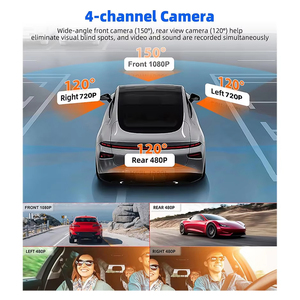 Greenyi Dash Cam Cho Xe Phía Trước/Bên Trong/Phía Sau Xem Máy Ảnh 2.4 Inch Màn Hình 4-Xem Máy Ảnh 1080P DVR Máy Ảnh Video <span class=keywords><strong>Recorder</strong></span> - Product Image 3