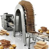 Ligne de production automatique de gaufrettes au chocolat, machine à fabriquer des biscuits à la crème pour usine alimentaire
