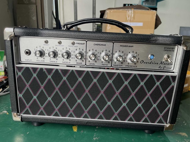 Custom Overdrive Special Reverb 20W DumbleTone, Grand Handwired Guitar Amp Head in Black