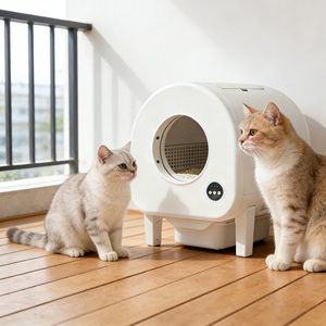 Produits intelligents pour animaux de compagnie, directement de l'usine : litière pour chat électronique avec application, contrôle à distance, sécurisée, anti-pincement, durable. - Product Image 1