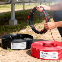 Für H1Z2Z2-K Solar-Gleichstrom-Litzenkabel Rot 4mm² 1500V 12AWG IP68 UV-Beständiges Photovoltaik-Kabel Doppelte XLPE-Isolierung für Stromversorgung