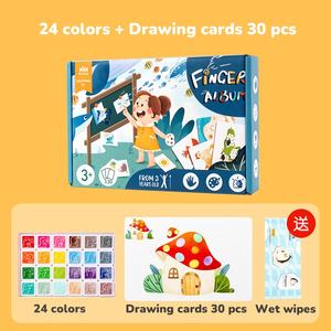 Toptan DIY sanat boya çocuklar için komik çevre dostu parmak boyası kiti çizim oyuncaklar parmak Graffiti komik parmak boyası boyama kiti - Product Image 3