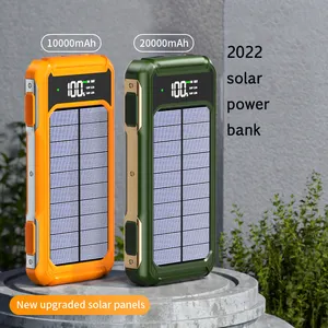 High Quality 20000/30000mAh Solar Power Bank Portable Fast Charging Powerbank Outdoor Waterproof Camping Light For Xiaomi