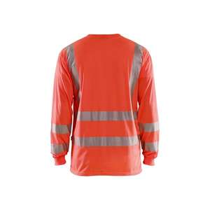 BLAKLADER - 338510135500L T-shirt manches longues UV haute visibilité Rouge-EAN 7330509524084 HI-VIS WORKWEAR - Product Image 2