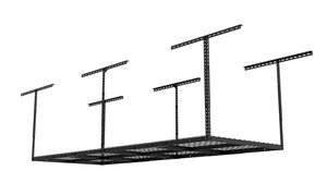 Customized Adjustable 4x8 Overhead Storage Rack Hanging Ceiling <strong>Shelving</strong> with Wire <strong>Mesh</strong> for Garage Lifted Ceiling Rack - Product Image 4